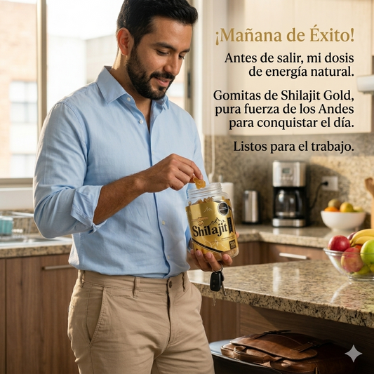Shilajit Gold Premium en Gomitas | Energía y Vitalidad Natural | 60 Gomitas Masticables